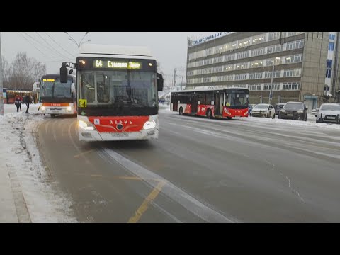 Видео: Пермь ~ Автобусный Маршрут №64 ~ Lotos-105C02 ~ ООО "Автомиг" ~ Ст. Пермь 2 - ДДК. Им. Кирова