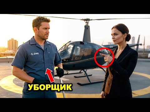 Видео: «Полети на этом вертолёте, и я выйду за тебя»: гендиректор высмеяла уборщика — её тайна поразила его