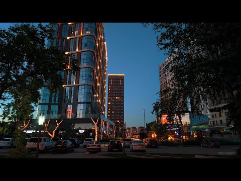 Видео: Вечер в Тюмени. ЖК Машаров. Лето 2024. Ночной город | Russia | Night City