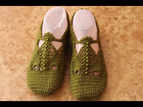 Видео: Ажурные следочки крючком с маленьким узором ананас.