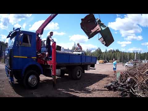 Видео: Манипулятор маз, забрали трактор на металолом