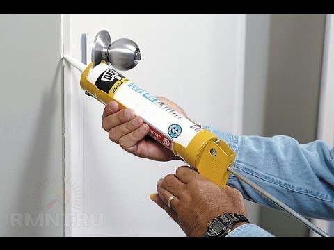 Видео: Акриловый герметик заделка примыканий, углов и трещин.