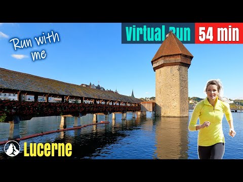 Видео: Люцерн Швейцария Страна чудес | Беговая дорожка | Виртуальный забег #57