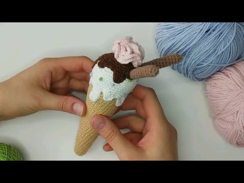 Видео: МОРОЖЕНОЕ АМИГУРУМИ МАСТЕР КЛАСС. AMIGURUMI ICE-CREAM PATTERN