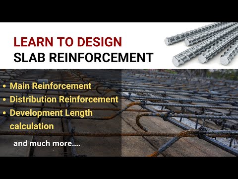 Видео: Узнайте, как проектировать армирование плиты | Проектирование одностороннего армирования плиты | ...