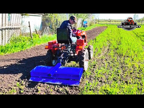 Видео: Фрезую батьку город під грядки. Мототрактор Кентавр 160В в роботі з фрезою. Фрезування фрезою 120.