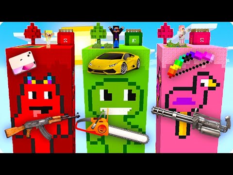 Видео: 😅ЧАНК БАНБАН ЗЕЛЁНЫЙ vs КРАСНЫЙ vs РОЗОВЫЙ В МАЙНКРАФТ! ШЕДИ ЛЕСКА И НУБИК MINECRAFT