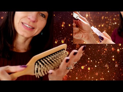 Видео: АСМР на русском - поухаживаю за вами - расчешу волосы и накрашу губки