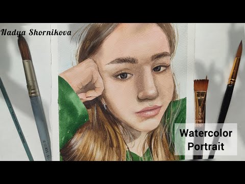 Видео: Watercolor Portrait Painting/ Акварельная живопись портрета