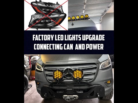 Видео: Модернизация штатных светодиодных фар Mercedes Sprinter (подробное подключение CAN)