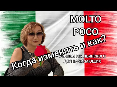 Видео: Урок 25 MOLTO, POCO когда и как менять окончания Основы итальянского для начинающих