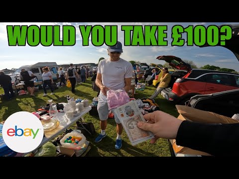 Видео: Потратьте 100 фунтов стерлингов в CARBOOT с ОДНИМ ПРОДАВЦОМ | Выкуп продавцов в #carboot