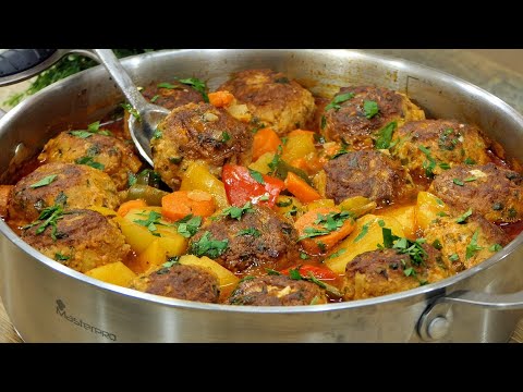 Видео: Вкусный ужин с фрикадельками. Самое вкусное, что я когда-либо ела! Любой может это сделать. Простой