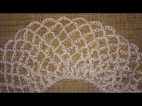 Видео: Сетка крючком по кругу. Соединение рядов. Косая сетка.
