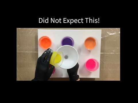 Видео: Я вылил краску через воронку… и не ожидал такого! | Paint Pour Canvas Art