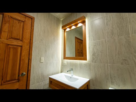 Видео: Как сделать раму для зеркала в ванной комнате с подсветкой