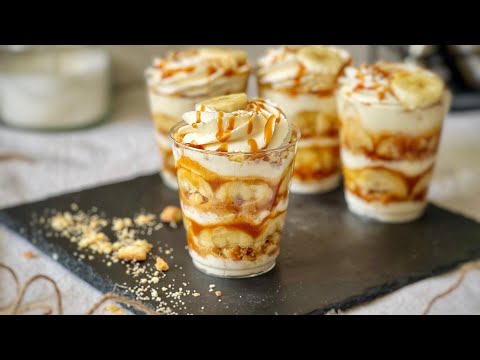 Видео: Трайфл без выпечки БАНОФФИ ПАЙ (Banoffee Pie) – простой десерт с бананом и карамелью | Мильфей