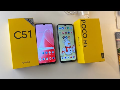 Видео: Сравнение Poco m5 vs Realme c51 смартфоны до 9000 рублей