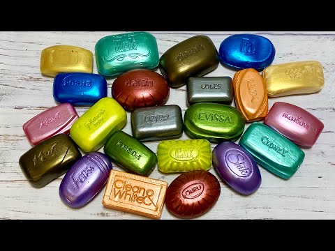 Видео: ASMR Soap/ cutting dry paint soap/ резка сухого крашенного мыла