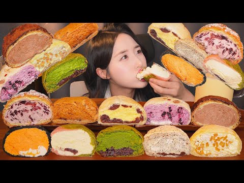 Видео: Идеально вкусный Десерт👍 Жевательный и влажный кремовый хлеб ASMR Мукбанг I Bread Mukbang