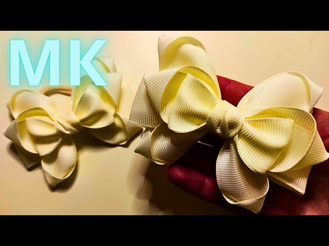 Видео: ⭐ Сможет каждый! Бантики из репсовой ленты 25 мм - пошагово!