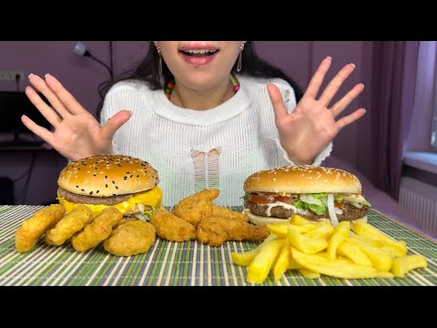 Видео: Мукбанг/ Вкусно и Точка/ НЕ МАКДОНАЛЬДС/ Бургер/ Фастфуд/ АСМР/ Итинг