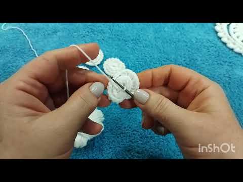 Видео: Маленький цветок по спирали. Ирландское кружево. 