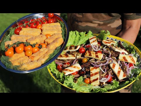 Видео: МАНГАЛ САЛАТ НА УГЛЯХ. ПОКА МАРИНУЕТСЯ ШАШЛЫК