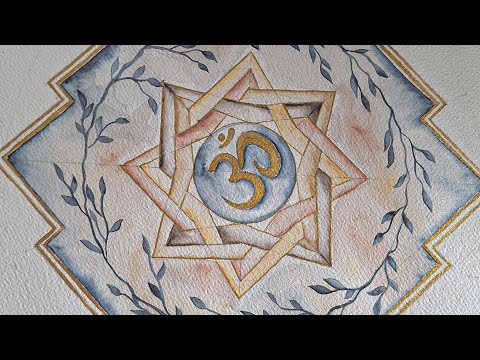 Видео: Янтра Гаятри.Построение и оформление акварелью. 