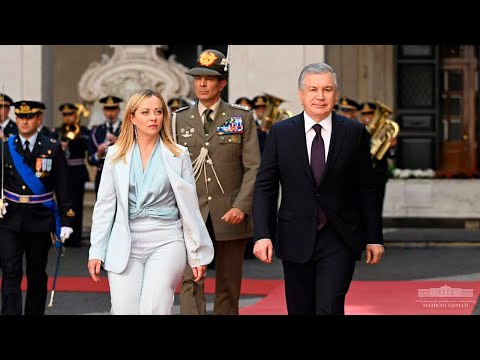 Видео: Шавкат Мирзиёев Рим шаҳрида тантанали кутиб олинди
