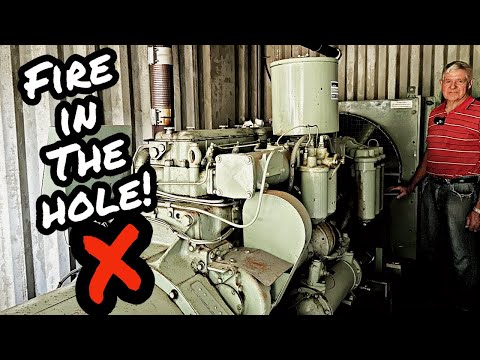 Видео: ОГРОМНЫЙ стационарный двигатель Perkins Dorman — будет ли он работать?