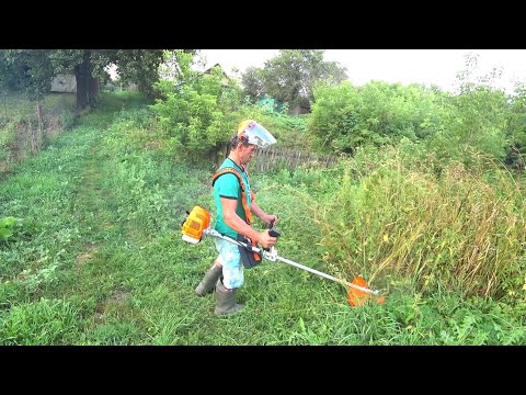 Видео: Тример PT 5555 ES. 3 лс. Сборка, первый старт, жесткий тест.