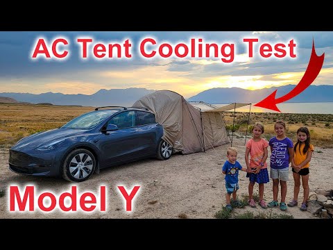 Видео: Расслабьтесь в жару: палатка Otrifowd AC для тестирования охлаждения Tesla Model Y!