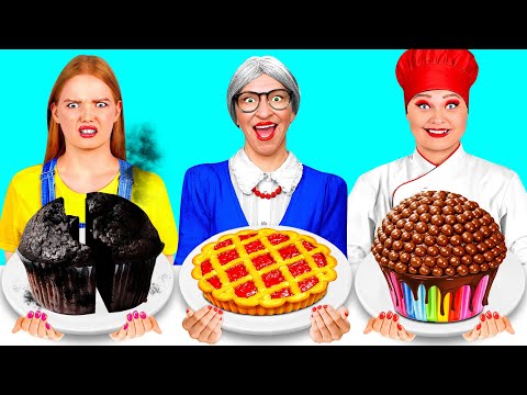 Видео: Кулинарный Челлендж: Я против Бабушки | Фантастические Кухонные Рецепты от AZaZa Challenge