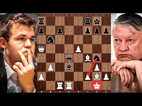 Видео: ЖЕСТКАЯ БИТВА Двух ЧЕМПИОНОВ в 100 ходов! МАГНУС Карлсен-Анатолий Карпов!Шахматы Блиц