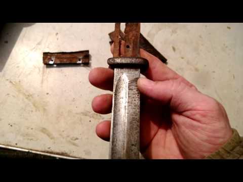 Видео: реставрация немецкого штык ножа