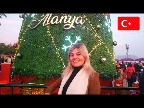 Видео: В Турции стартует Новый год!!! Праздничная ярмарка в Алании