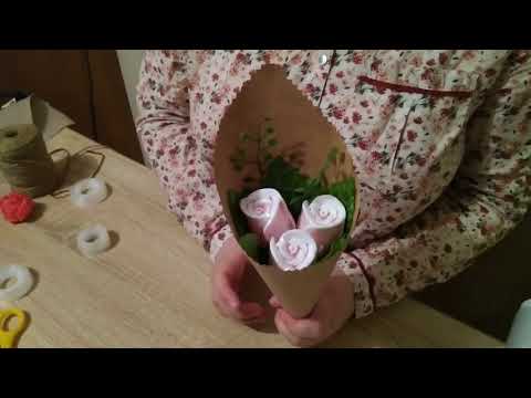 Видео: Букеты из мыла ручной работы. Сборка и упаковка.