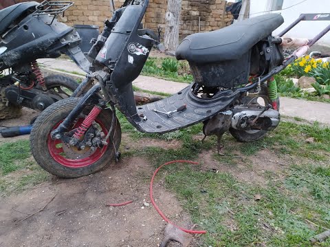 Видео: Тюнинг скутера Yamaha Jog. Крутая ходовка и пдт вместо шлака!