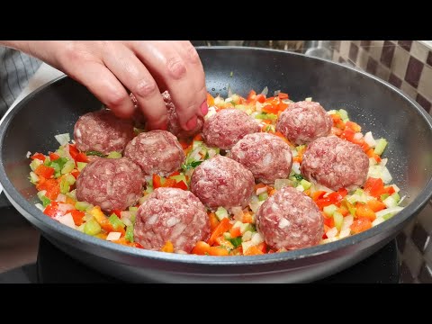 Видео: Просто насыпаю СЫРОЙ РИС НА ФРИКАДЕЛЬКИ В СКОВОРОДЕ. Готовлю вкусный и красивый ужин