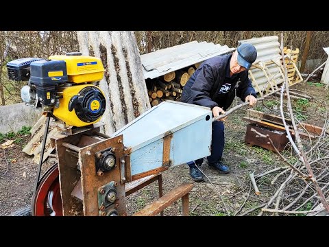 Видео: САМОДЕЛЬНЫЙ ИЗМЕЛЬЧИТЕЛЬ ВЕТОК, дробилка веток, подрібнювач гілок / Wood chipper & Log splitter