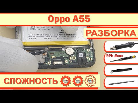 Видео: Как разобрать Oppo A55 CPH2325 Разборка в деталях