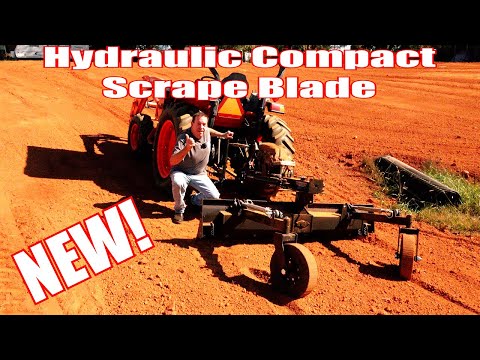 Видео: Новый гидравлический или ручной 6-позиционный скребковый отвал EA — компактные тракторы