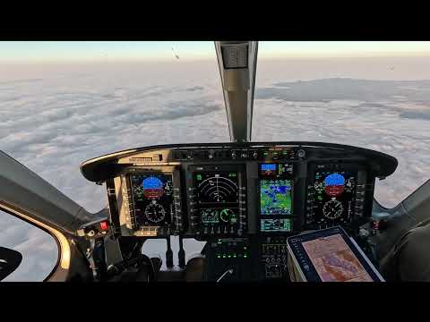 Видео: Полёт вертолёта по ППП в Сан-Франциско | Однопилотный Bell 429 | KAPC - KSFO