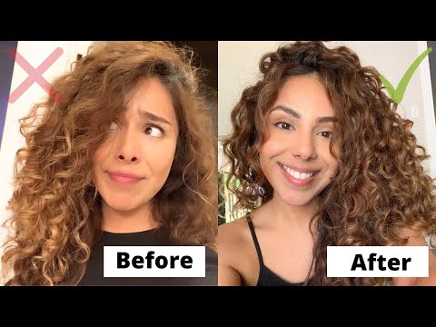 Видео: Как предотвратить пушение и придать форму вьющимся волосам! (Процедура 2c/3a для вьющихся волос)
