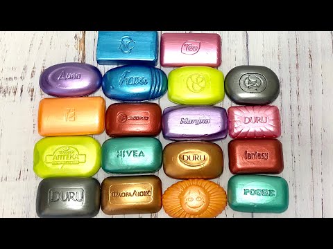 Видео: ASMR Soap/ cutting dry paint soap/ резка сухого крашенного мыла