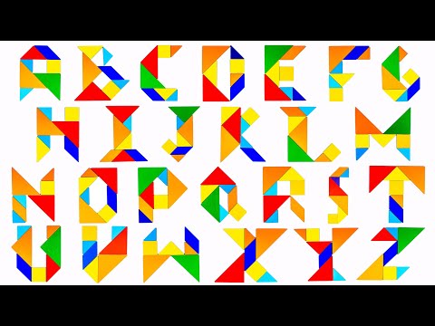 Видео: Английский Алфавит из Танграма.