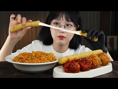 Видео: АСМР ЕДА ОСТРАЯ ЛАПША КАРБОНАРА, ЖАРЕНАЯ КУРИЦА, СЫРНЫЕ ПАЛОЧКИ | MUKBANG