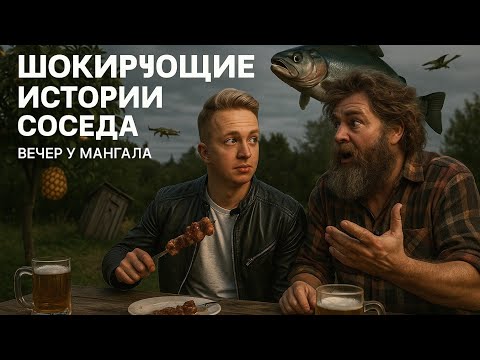 Видео: Первый вечер на даче: жарим шашлык и слушаем шокирующие истории соседа!
