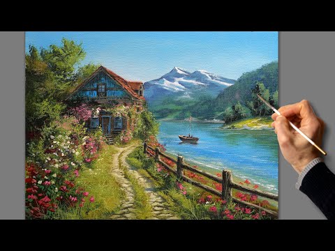 Видео: 👍 Уютная атмосфера. Живопись акрилом. Рисование. Искусство.